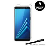 [5pack] film de protection 2. 5d en verre tremp pour samsung galaxy a8 2018 avec stylet toproduits ...