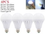 5w - 4 pieces - ampoule led de lanterne de camping aste, lumire de secours intelligente, lampe de poche ...