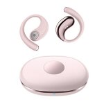 6. 0 casque bluetooth ouvert st�r�o double c�t� avec bo�tier de charge 4000mah rose