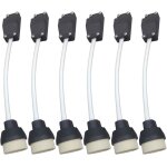 (6 pices) douille de lampe gu10, base en cramique et bornier / pont avec cble et manchon isolant - ...