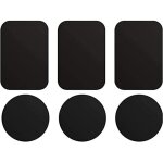 6 pices plaques metalliques, metal plates pour support voiture aimant, avec adhsif pour support telephone ...