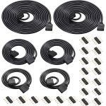 6pcs 0, 5m / 1m / 2m c�ble d'extension bande led rgb rallonge de ruban led extension cable 4 broches ...