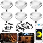 6x bluetooth dimmable blanc chaud spot encastrable exterieur 1. 5w Ø61mm ip67 etanche intelligent spot ...