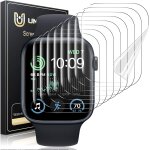 8 pi�ces protection ecran compatible avec apple watch series 6 44 mm, adsorption anhydre, film flexible, ...
