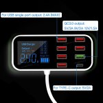 8 ports usb chargeur de voiture qc3. 0 chargeur de t�l�phone de charge rapide 40w 2. 4a multi prise usb ...