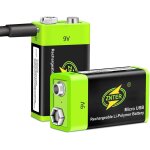 9v batterie 600mah, 2pack - 9v lithium pile usb rechargeable, jusqu' 3000 cycles avec port de charge ...