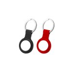 Accessoire tracker bluetooth puro 2 keychain silicon for airtag black / red