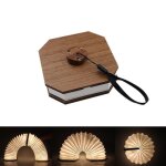 Accord�on intelligent en bois naturel led lampe de bureau rechargeable vi