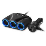 Adaptateur pour allume - cigare laguna 12v / 24v, 3 voies, rpartiteur, puissance de sortie 5v 3. l'autorisati ...