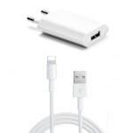 Adaptateur chargeur prise secteur 1a + c�ble usb 1 m�tre pour iphone 8 plus
