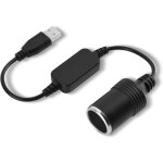 Adaptateur de convertisseur de prise allume - cigare de voiture, cordon usb, de 5 v a 12 v, adapt� pour ...