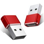 Adaptateur usb vers usb c 2 pack, type c femelle usb a mle convertisseur chargeur pour iphone 16 15 ...