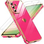 Aefj - coque pour samsung galaxy a56 5g avec 2 verre tremp� silicone forme de coeur d'amour, housse etui ...