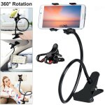 Ages support portable flexible a clip de 360 degr�s pour t�l�phone portable? support de lit de bureau? ...
