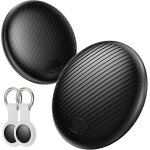 Air tracker tag noir 2 pack - traceur bluetooth compatible avec apple localiser (uniquement ios 14. 5 ...