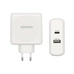 Aisens asch - 2pd45a - w chargeur d'appareils mobiles gps, manettes de jeu, mp3, mp4, t�l�phone portable, ...