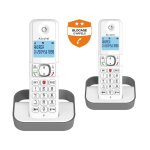 Alcatel classic f860 duo - téléphone sans fil avec id d'appelant - (conférence) à trois capacité d'appel ... Alcatel classic f860 duo - téléphone sans fil avec id d'appelant - (conférence) à trois capacité d'appel ...
