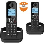 Alcatel f860 duo - tlphone sans fil avec id d'appelant - (confrence)  trois capacit d'appel - noir ...