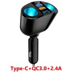 Allume - cigare 5 prises 120w haute puissance type c pd 20w usb 2. 4a qc3. 0 adaptateur d'alimentation ...
