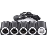 Allume cigare dc 12 v / 24 v usb 4 voies voiture allume cigare prise s�parateur chargeur adaptateur populaire ...
