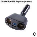 Allume - cigare universel pour voiture, affichage de la tension, chargeur usb pour touristes, pd a, 12 ...