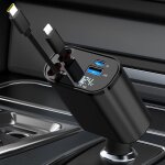 Allume cigare usb c 69w [c�ble magique & rebond instantan�], 4 en 1 chargeur allume cigare compatible ...