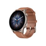 Amazfit gtr 3 pro - montre connecte avec bracelet - cuir - brun - taille du poignet : 155 - 218 mm - ...