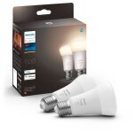 Ampoule connectée led philips hue white e27 9. 5w (equivalent 75w) 1050lm - pack de 2 Ampoule connectée led philips hue white e27 9. 5w (equivalent 75w) 1050lm - pack de 2