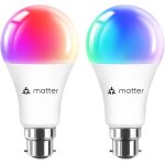 Ampoule connecte matter b22, intelligente dimmable 13w, intensit rglable, 1521lm, baonnette matter, ...