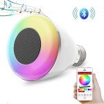 Ampoule de haut - parleur bluetooth, ampoule led intelligente haofy 6w avec audio st�r�o sans fil couleur ...