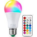 Ampoule led couleur 10w e27 led couleur changement dimmable rgbw lampe avec t�l�commande fonction de ...