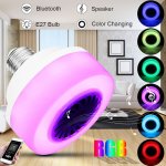 Ampoule led e27 rgb, blanc, bluetooth, haut parleur, r�glable, musique, sans fil, t�l�commande, cadeau ...