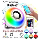 Ampoule led e27 rgb, bluetooth, avec t�l�commande, pour f�te a domicile, sc�ne, ktv, lampe musicale, ...