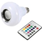 Ampoule led avec haut - parleur bluetooth, 12 w e27 rvb a changement sans fil lecteur de musique avec ...