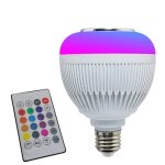 Ampoule led intelligente e27 rgb, bluetooth, 12w, lecture de musique, lampe a intensit� r�glable sans ...