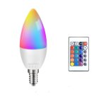 Ampoules led intelligentes pour la maison, t�l�commande, couleurs r�glables, ampoules rgbw, e12, e14, ...