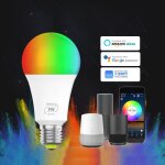 Ampoule led intelligente multicolore, e27, wi - fi, contr�lable par application alexa et google assistant, ...