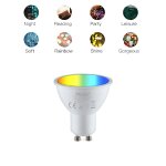 Ampoules led intelligentes tuya itead gu10, wifi, rgbcw 5w, lampes a intensit� variable, fonctionne avec ...
