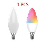 Ampoule led intelligente tuya, wi fi + bluetooth, double mode, lumire rgb, variable, chandelle intelligente, ...