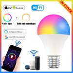 Ampoule led intelligente, wi - fi, 15w, e27, b22, 110 / 220v, eclairage a couleur changeante, compatible ...