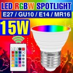 Ampoule led rgb, e27, 220v, lampe intelligente, projecteur de couleur, e14, gu5. 3, mr16, variable, pour ...