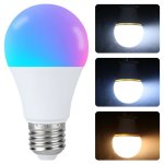 Ampoule led a vis e27, 9w, variable, 7 couleurs, lumi�re changeante, wifi, commande vocale, 220v