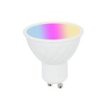 Ampoule de projecteur intelligent tuya zigbee 3. 0 gu10 5w rgbcw, lampe de plafond a led, fonctionne ...