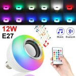 Ampoule sans fil e27 rgb, tlcommande, musique intelligente, pour eclairage de chambre a coucher de ...