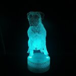 Animal 3d led veilleuse bull mastiff illusion photo lampe pour chambre dcor cadeau d'anniversaire bb ...