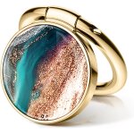 Anneau support bague de telephone motif marbre, support de grip en m�tal rotatif 180pour support de voiture ...
