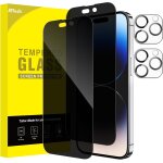 Anti - spy tempered glass for iphone 14 pro 6. 1 inch with rear camera lens protector, full coverage, ...