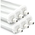 Anw - - lot de 6 rglette led etanche 150 cm ip65 - avec connecteur a vis - 48w 5760 lumen - 6500k blanc ...