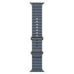Apple - bracelet pour montre intelligente - 49 mm, finition titane naturel - 130 - 200 mm - bleu ancre ...
