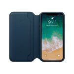 Apple - etui a rabat pour téléphone portable - cuir - bleu cosmos Apple - etui a rabat pour téléphone portable - cuir - bleu cosmos